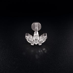 Piercing Titane Lotus Nébuleuse 6mm couleur argent 